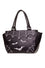 Banned Bat Handbag Purse with Black and White Embroidery