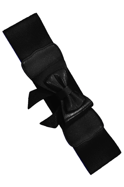 Banned Retro Play it Right Stretch Elastic Belt in Black