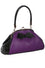 Banned Old Hallows Bag in Black and Purple with Bat Bow Detail