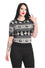 Banned Alternative Ghost Delight Top Jumper Halloween Black and White Knit Argyle