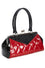 Banned Lily Mae Handbag Purse with Black and Red Retro Styling