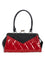 Banned Lily Mae Handbag Purse with Black and Red Retro Styling