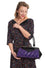 Banned Lily Mae Handbag Purse with Black and Purple Retro Styling