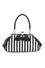 Banned Alternative Night Of Mystery Handbag Purse with Black and White Striped and Bat Bow Detail