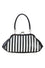 Banned Alternative Night Of Mystery Handbag Purse with Black and White Striped and Bat Bow Detail