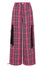 Banned Alternative Time Bomb Wide Leg Trousers in Pink Tartan