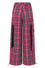 Banned Alternative Time Bomb Wide Leg Trousers in Pink Tartan