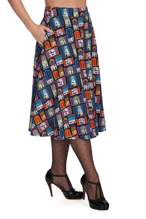 Banned Window Cat Swing Skirt Halloween