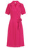 Banned Retro Judy Wrap Flared Dress in Berry Pink 1940s Style