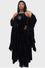 Killstar Ascended Maxi Pinafore Dress Black Tiered Velvet Higher Being Range