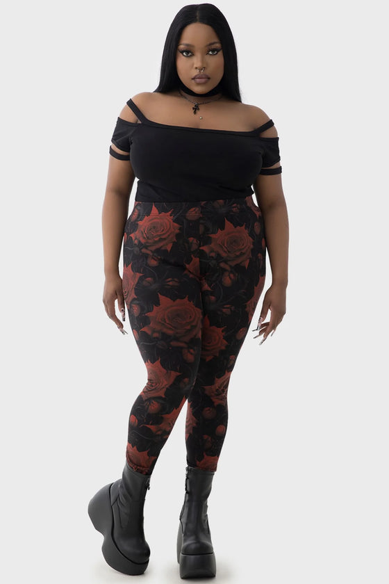 Killstar Blood Rose Leggings Boho Blood and Thorns Range