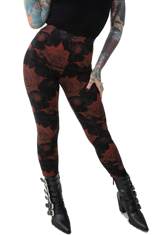 Killstar Blood Rose Leggings Boho Blood and Thorns Range