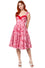 Hell Bunny Bownita Dress in Pink and Red Bow Print