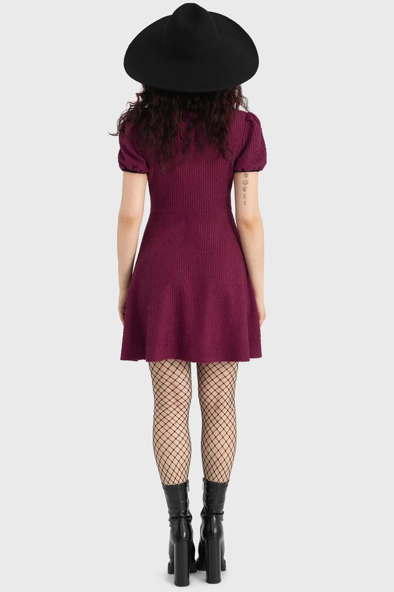 Killstar Chaseleigh Stretchy Berry Red Dress Blood Grunge Range