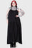 Killstar Demise Flowing Maxi Dress with Pentagram Strap Detailing Swamp Witch