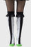 Killstar Distressed Stripe Knee-High Socks Beetlejuice Range