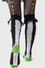 Killstar Distressed Stripe Knee-High Socks Beetlejuice Range