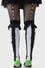 Killstar Distressed Stripe Knee-High Socks Beetlejuice Range