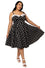 Hell Bunny Domino Dress Classic Black and White Polkadot