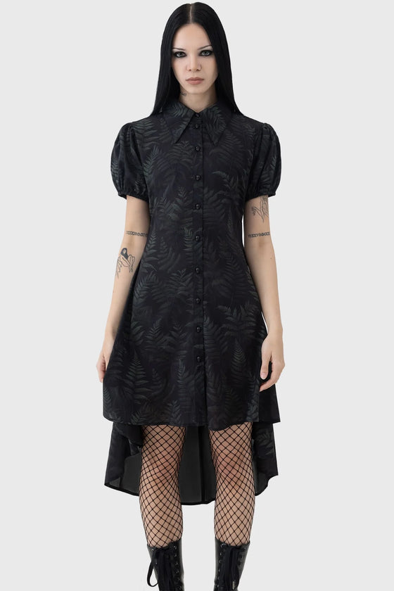 Killstar Equinoxx Shirt Dress Nature Print Woodland Woes Range