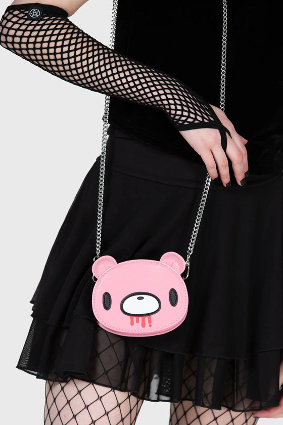 Killstar Gloomy Bear Collab Gloomy Bones Crop Top Embroidered Velvet