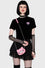 Killstar Gloomy Bear Collab Gloomy Bones Crop Top Embroidered Velvet