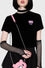 Killstar Gloomy Bear Collab Gloomy Bones Crop Top Embroidered Velvet