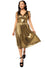 Hell Bunny Gigi Midi Dress in Gold Monroe Style