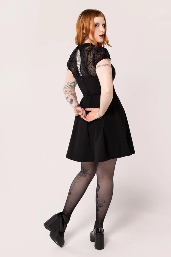 Hell Bunny Viola Mini Dress Web Mesh