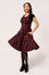 Hell Bunny Janine Pinafore Dress in Black and Red Tartan