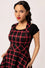 Hell Bunny Janine Pinafore Dress in Black and Red Tartan