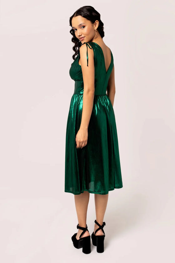 Hell Bunny Gigi Midi Dress in Green Monroe Style