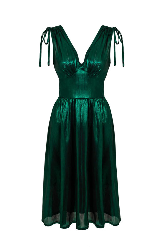 Hell Bunny Gigi Midi Dress in Green Monroe Style