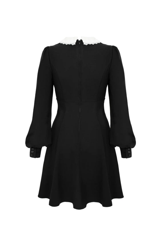 Hell Bunny Batilda Dress Gothic Bats Statement Collar