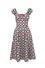 Hell Bunny Leonie Midi Dress Black and White Gingham with Red Hearts - PRE-ORDER estimated dispatch 17 January 2025