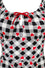 Hell Bunny Leonie Midi Dress Black and White Gingham with Red Hearts - PRE-ORDER estimated dispatch 17 January 2025