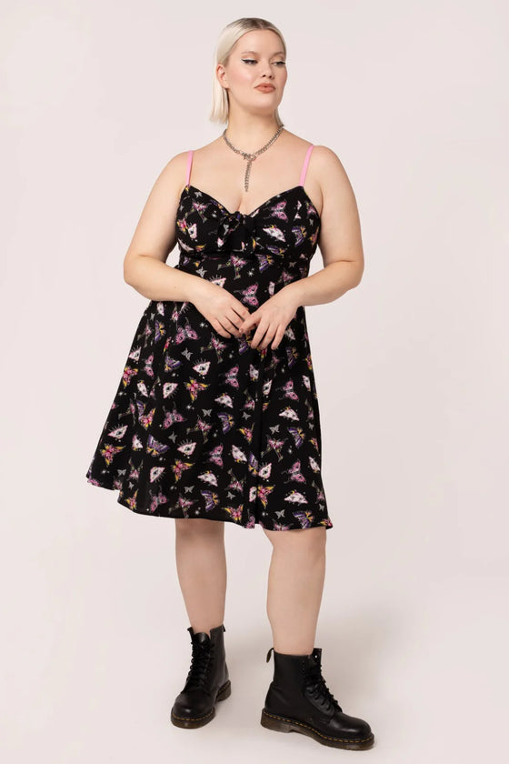 Hell Bunny Kocho Knee Dress Trippy Butterfly Print - PRE-ORDER estimated dispatch 17 January 2025