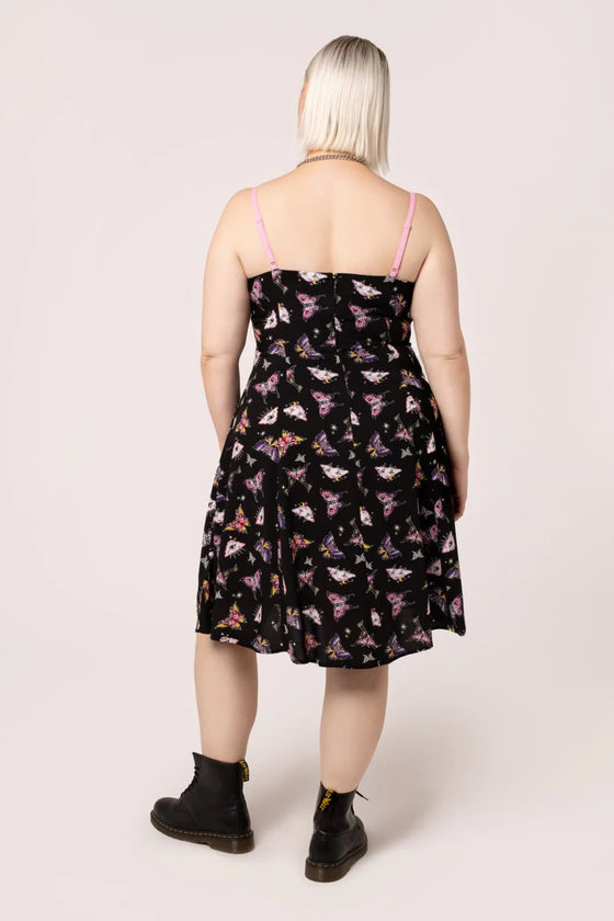 Hell Bunny Kocho Knee Dress Trippy Butterfly Print - PRE-ORDER estimated dispatch 17 January 2025