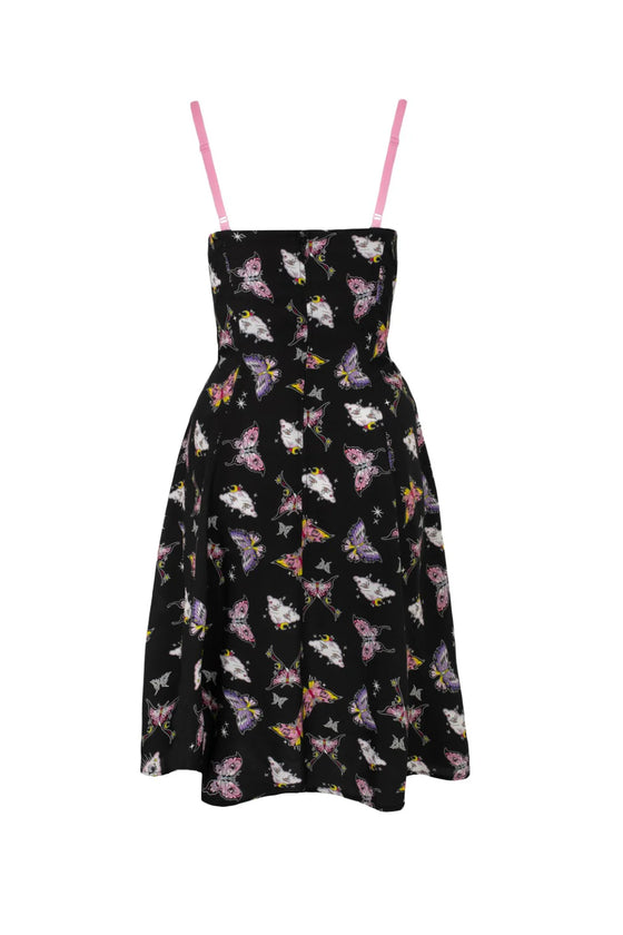 Hell Bunny Kocho Knee Dress Trippy Butterfly Print - PRE-ORDER estimated dispatch 17 January 2025