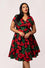 Hell Bunny Dolce Vita 50s Dress Red Roses on Black