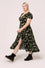 Hell Bunny Gaia Midi Dress Foliage Moths Stars Moon Print