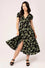 Hell Bunny Gaia Midi Dress Foliage Moths Stars Moon Print