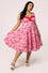 Hell Bunny Bownita Dress in Pink and Red Bow Print