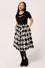 Hell Bunny Regina Circle Skirt with Harlequin Spider Design Halloween