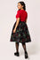 Hell Bunny Angelica Circle Skirt with Holly Design Christmas