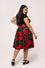 Hell Bunny Dolce Vita Skirt Red Roses on Black