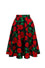 Hell Bunny Dolce Vita Skirt Red Roses on Black