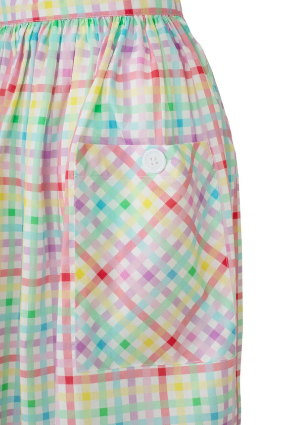 Hell Bunny Suzon Skirt Rainbow Gingham Plaid Check - PRE-ORDER estimated dispatch 17 January 2025