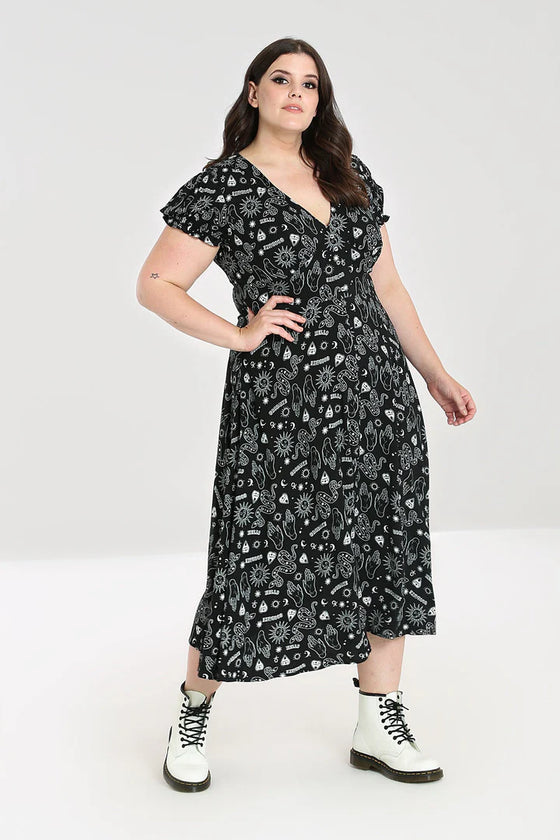 Hell Bunny Domino Dress Classic Black and White Polkadot