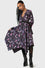 Killstar Ianthe Maxi Dress Floaty Floral Cottagecore with Bats